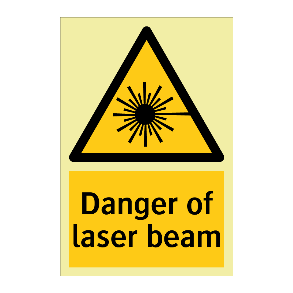 Danger of laser beam