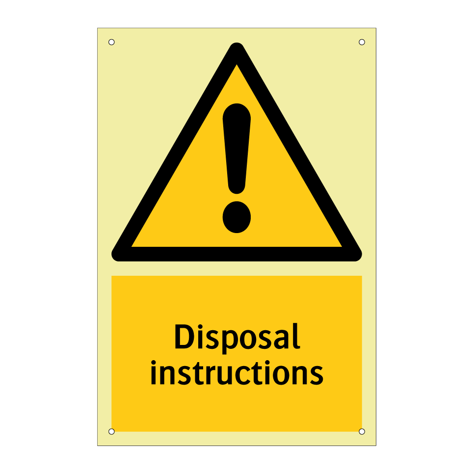 Disposal instructions