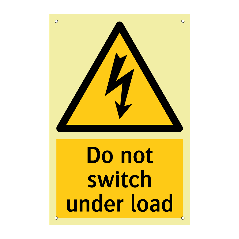 Do not switch under load