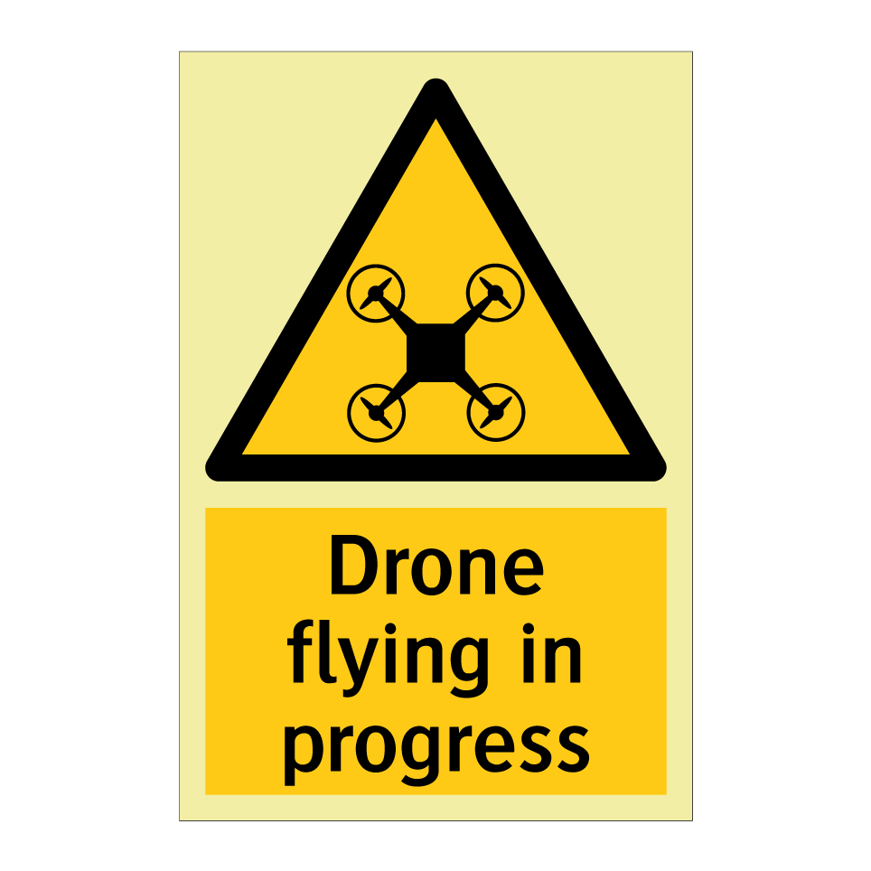 Drone flying in progress