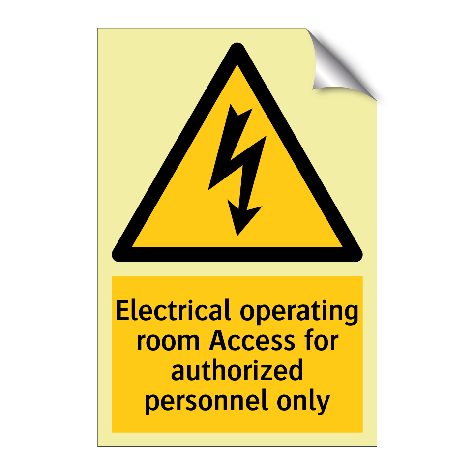 Electrical operating room Access for authorized personnel only