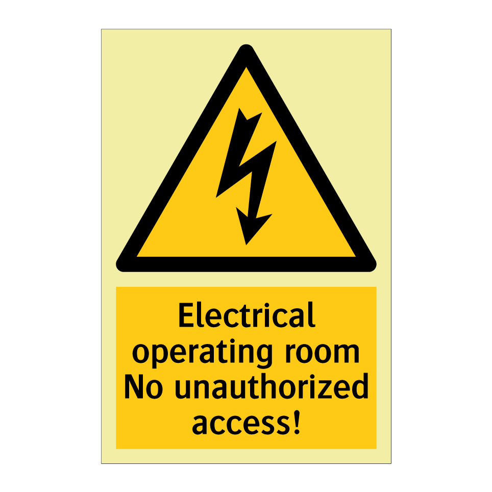 Electrical operating room No unauthorized access!