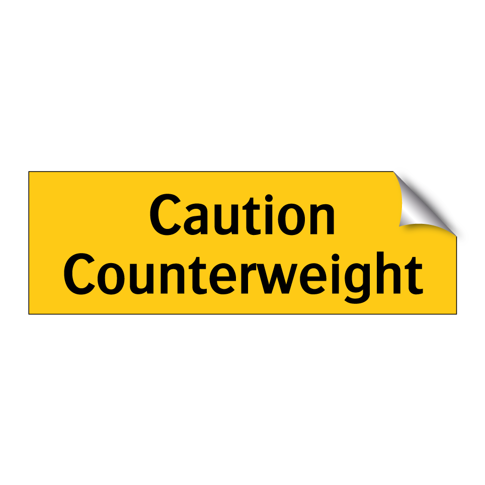 Caution Counterweight