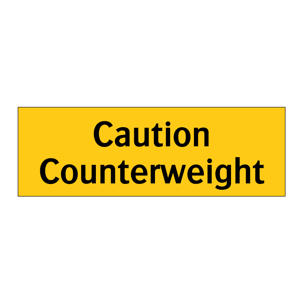 Caution Counterweight