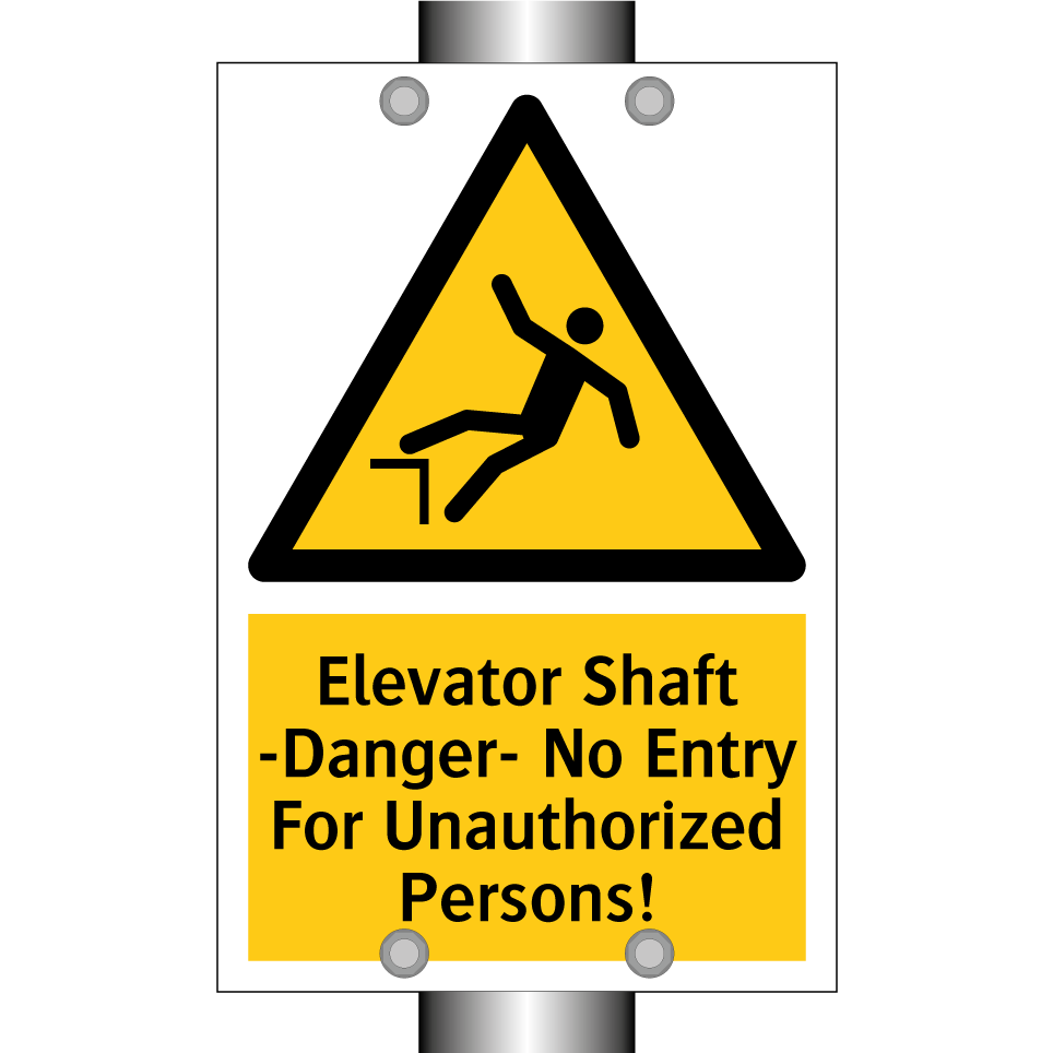 Elevator Shaft -Danger- No Entry For Unauthorized Persons!