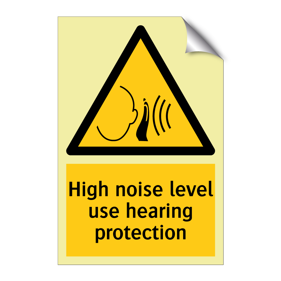 High noise level use hearing protection