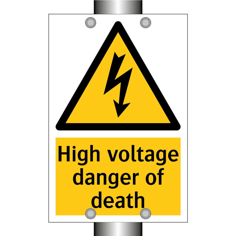 High voltage danger of death