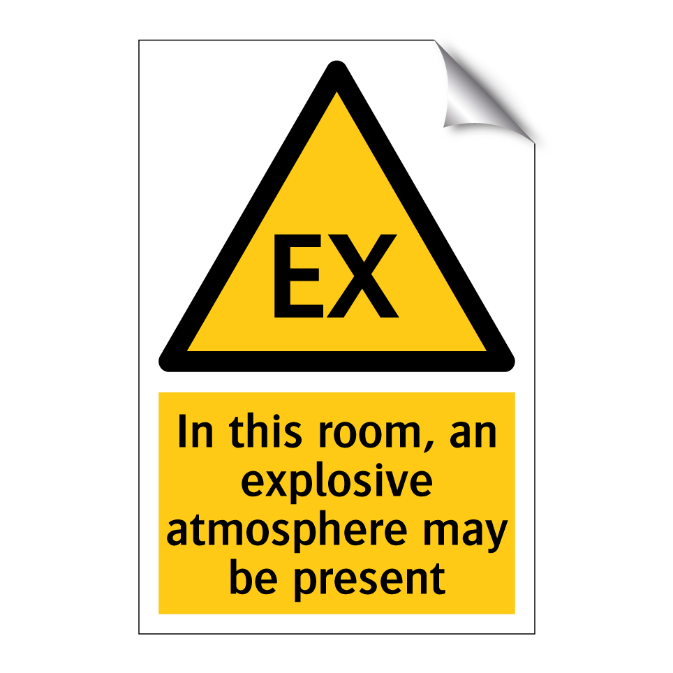 In this room, an explosive atmosphere may be present
