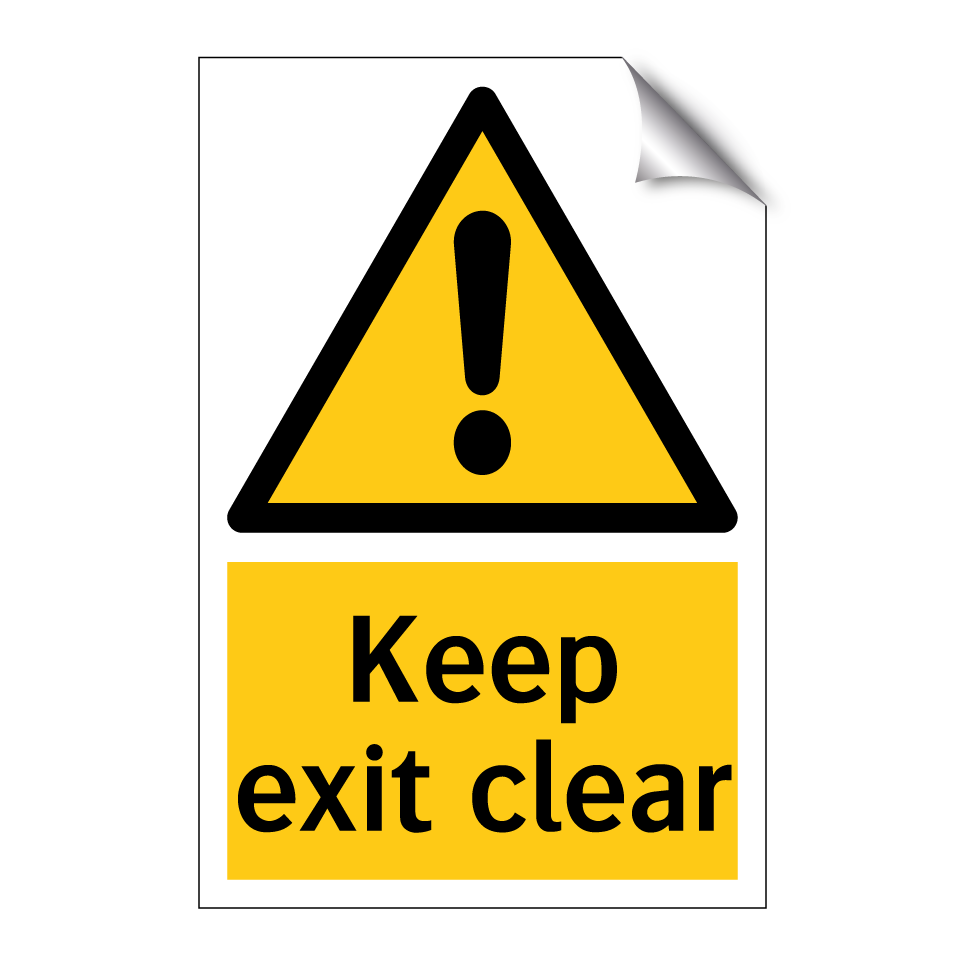 Keep exit clear