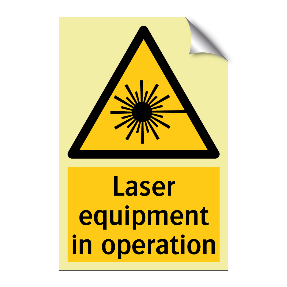 Laser equipment in operation