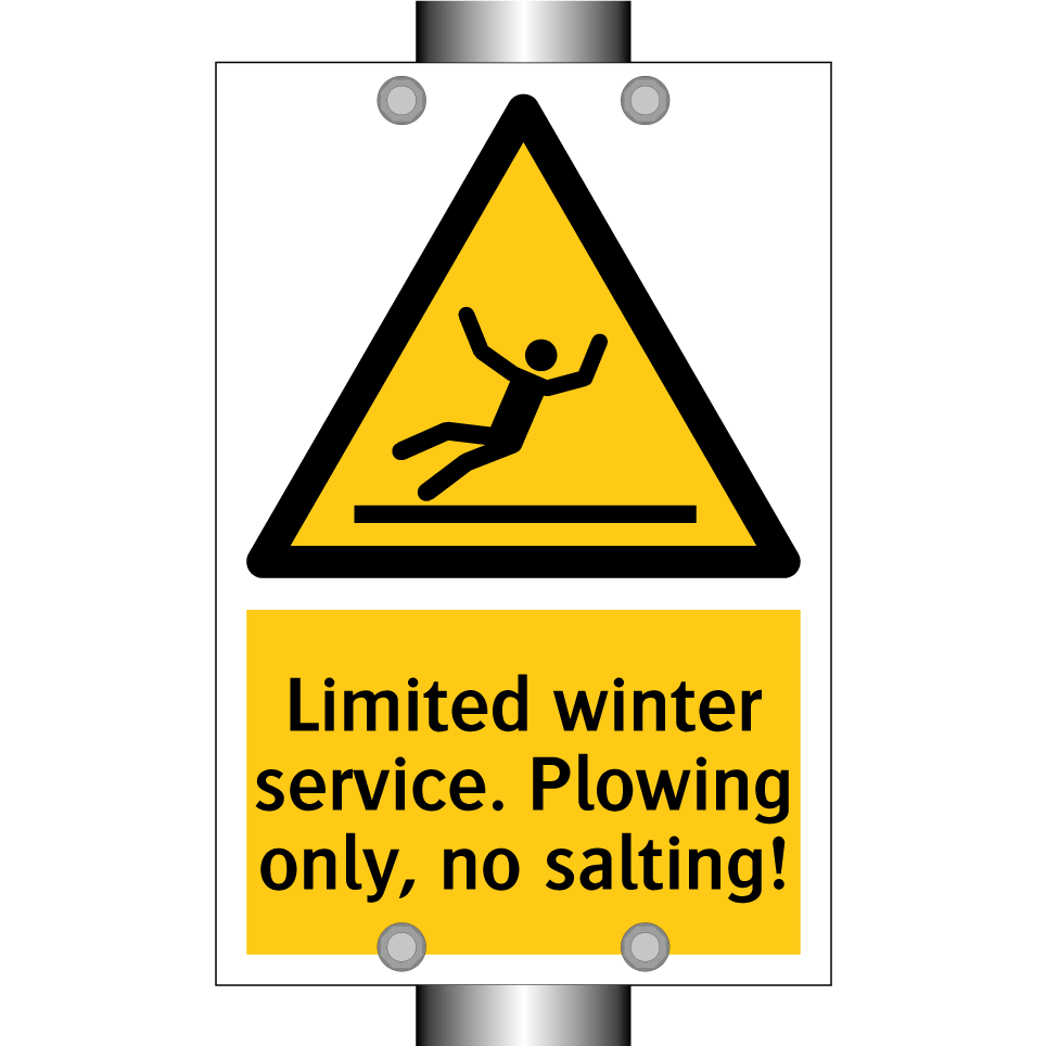 Limited winter service. Plowing only, no salting!