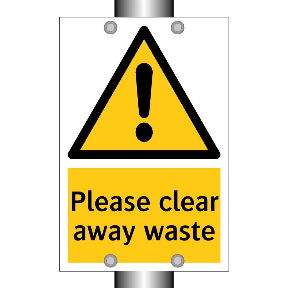 Please clear away waste
