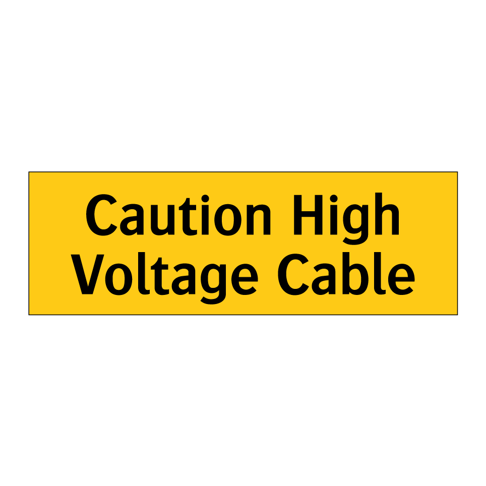 Caution High Voltage Cable
