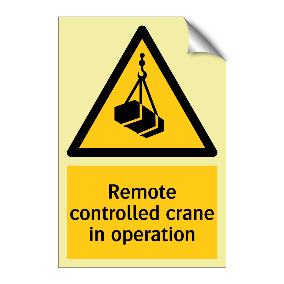 Remote controlled crane in operation