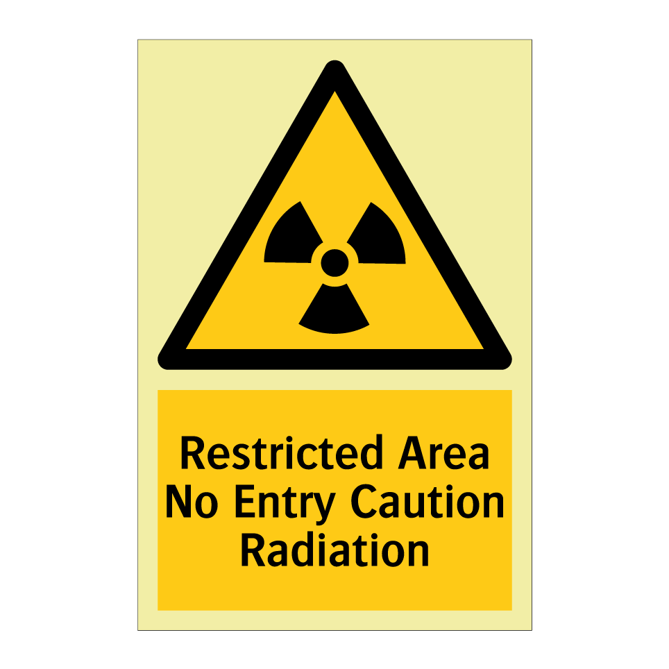 Restricted Area No Entry Caution Radiation