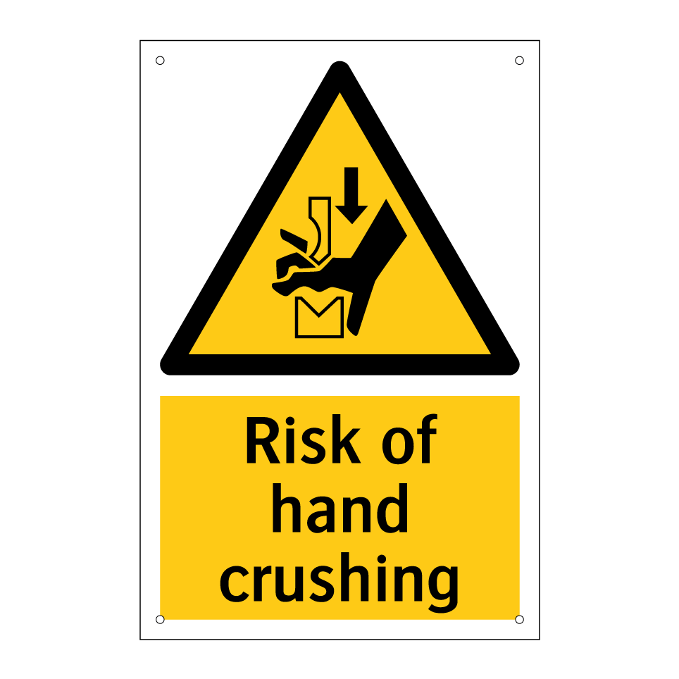 Risk of hand crushing