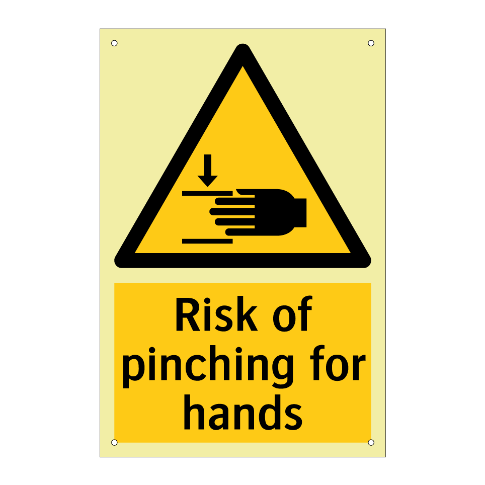 Risk of pinching for hands