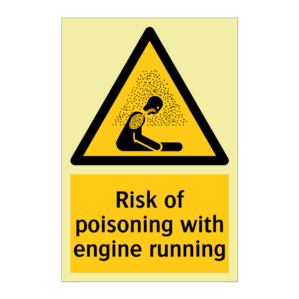 Risk of poisoning with engine running