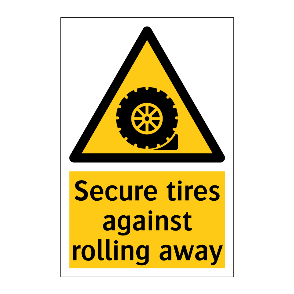 Secure tires against rolling away