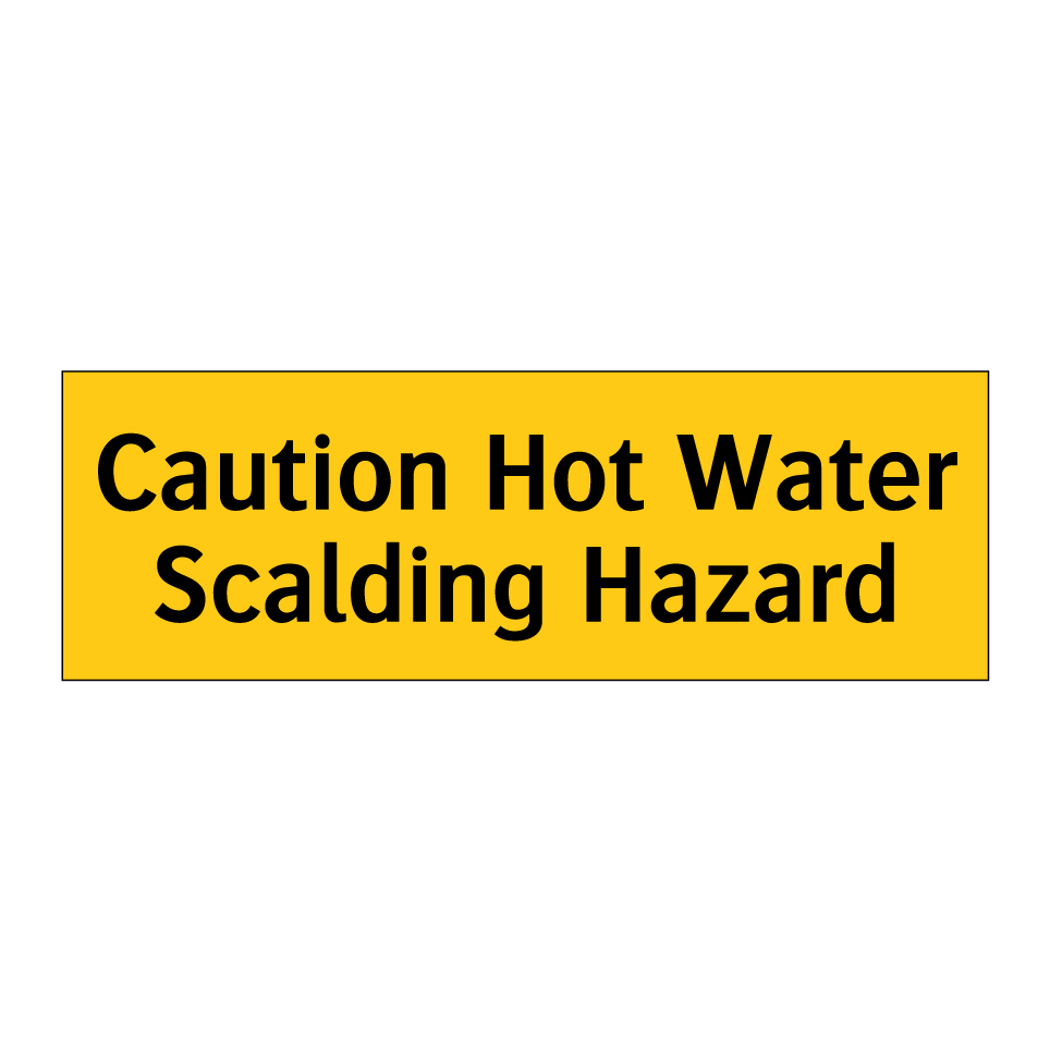 Caution Hot Water Scalding Hazard