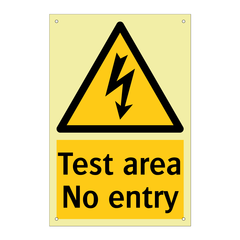 Test area No entry