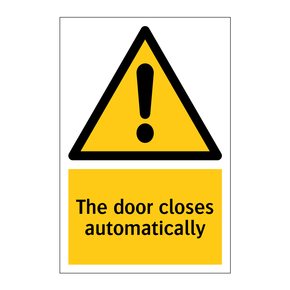 The door closes automatically