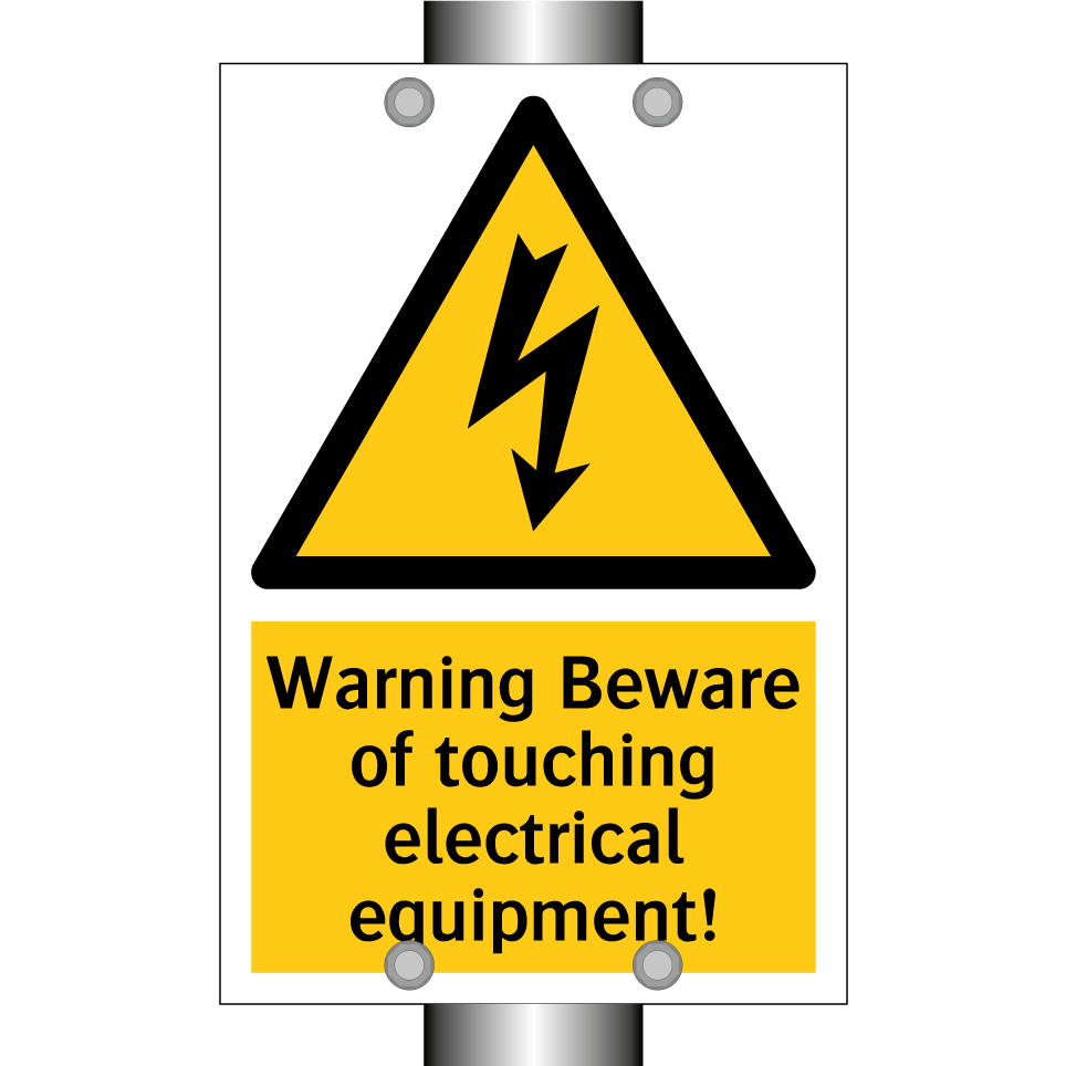 Warning Beware of touching electrical equipment!