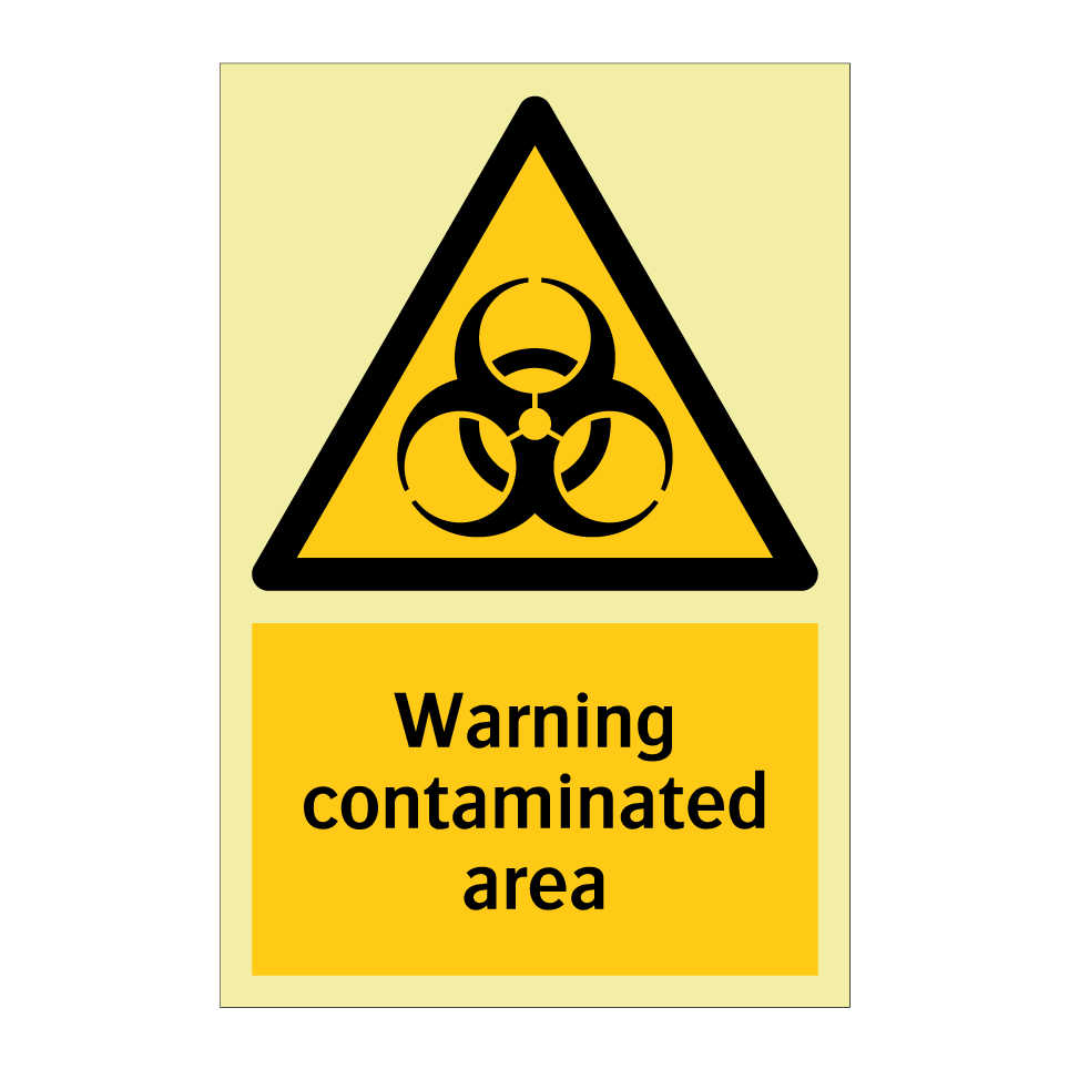 Warning contaminated area