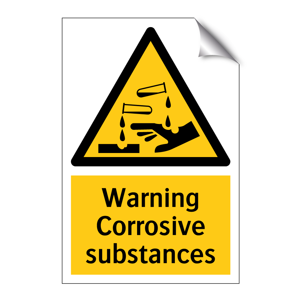 Warning Corrosive substances