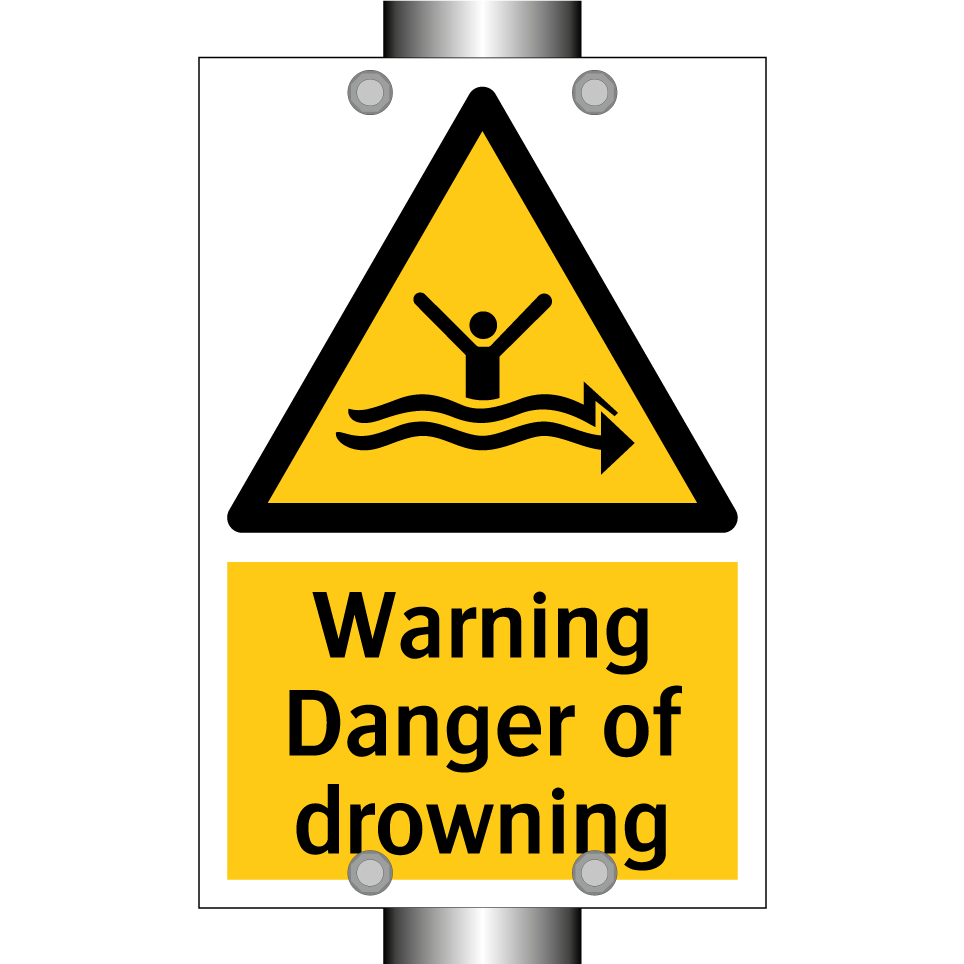 Warning Danger of drowning