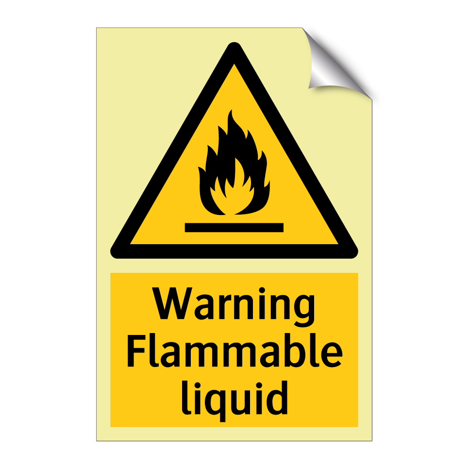 Warning Flammable liquid