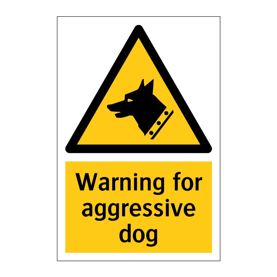 Warning for aggressive dog