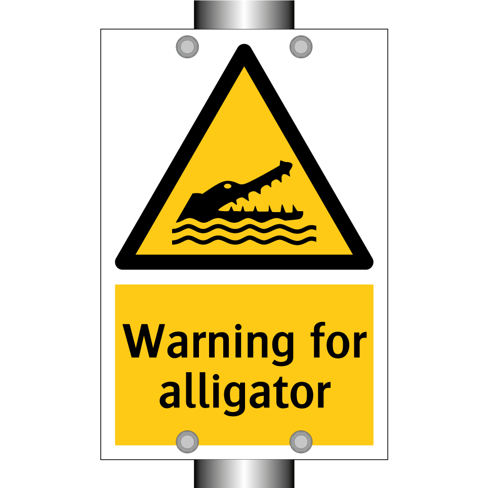 Warning for alligator