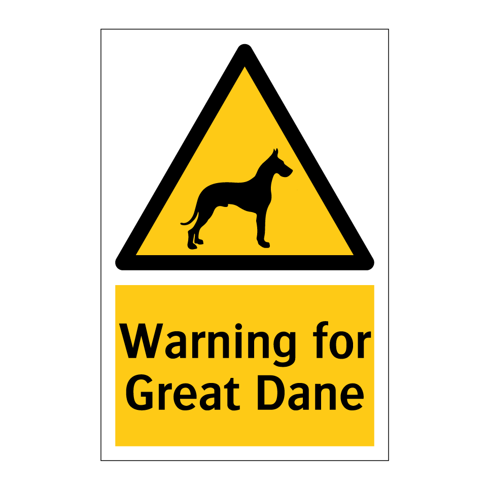 Warning for Great Dane