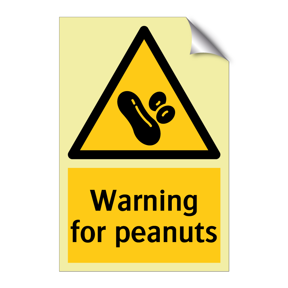 Warning for peanuts