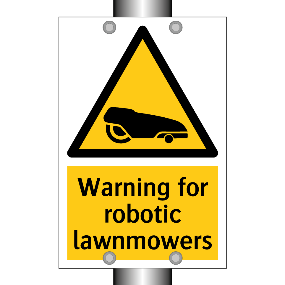 Warning for robotic lawnmowers