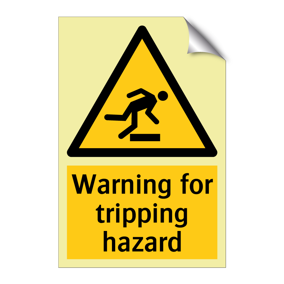 Warning for tripping hazard