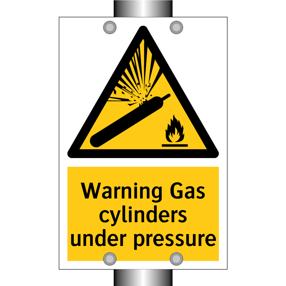 Warning Gas cylinders under pressure