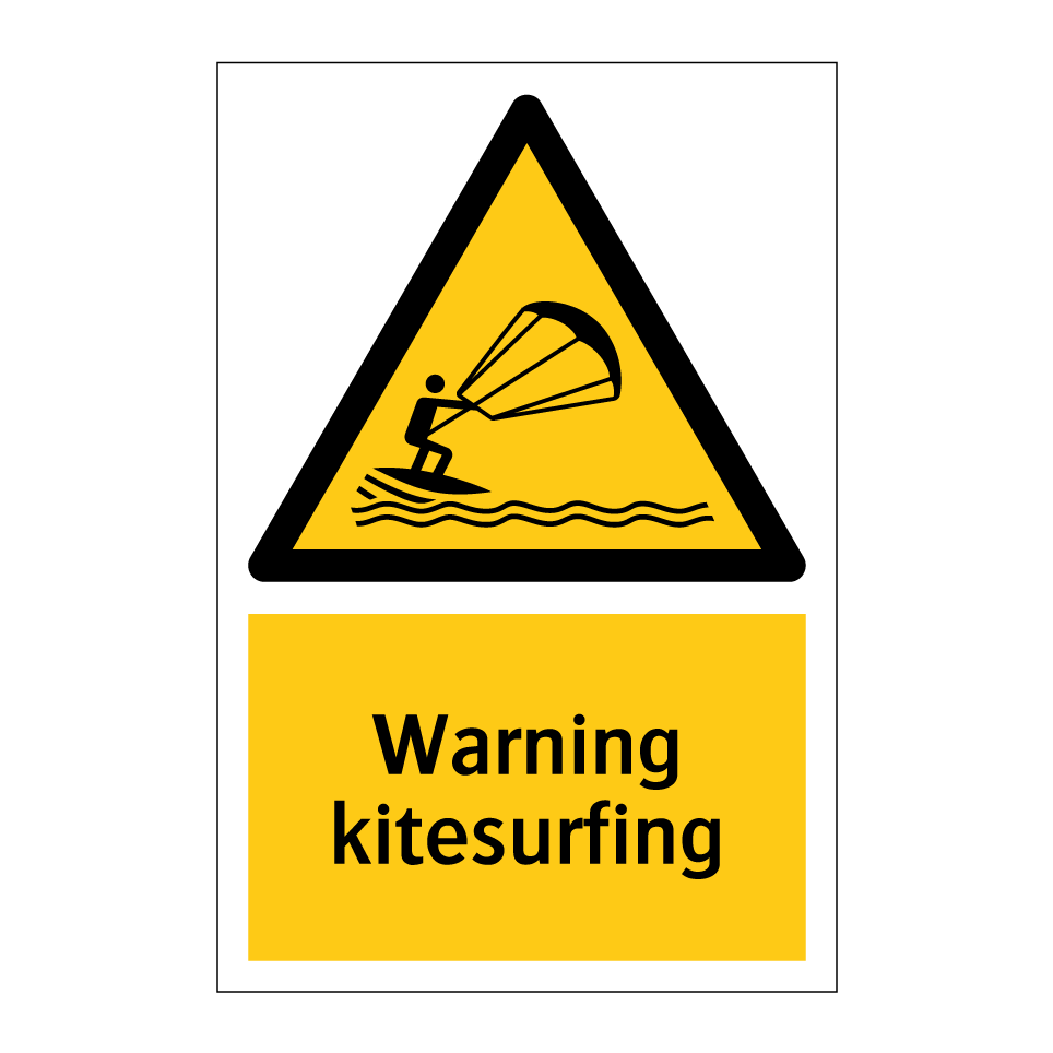 Warning kitesurfing