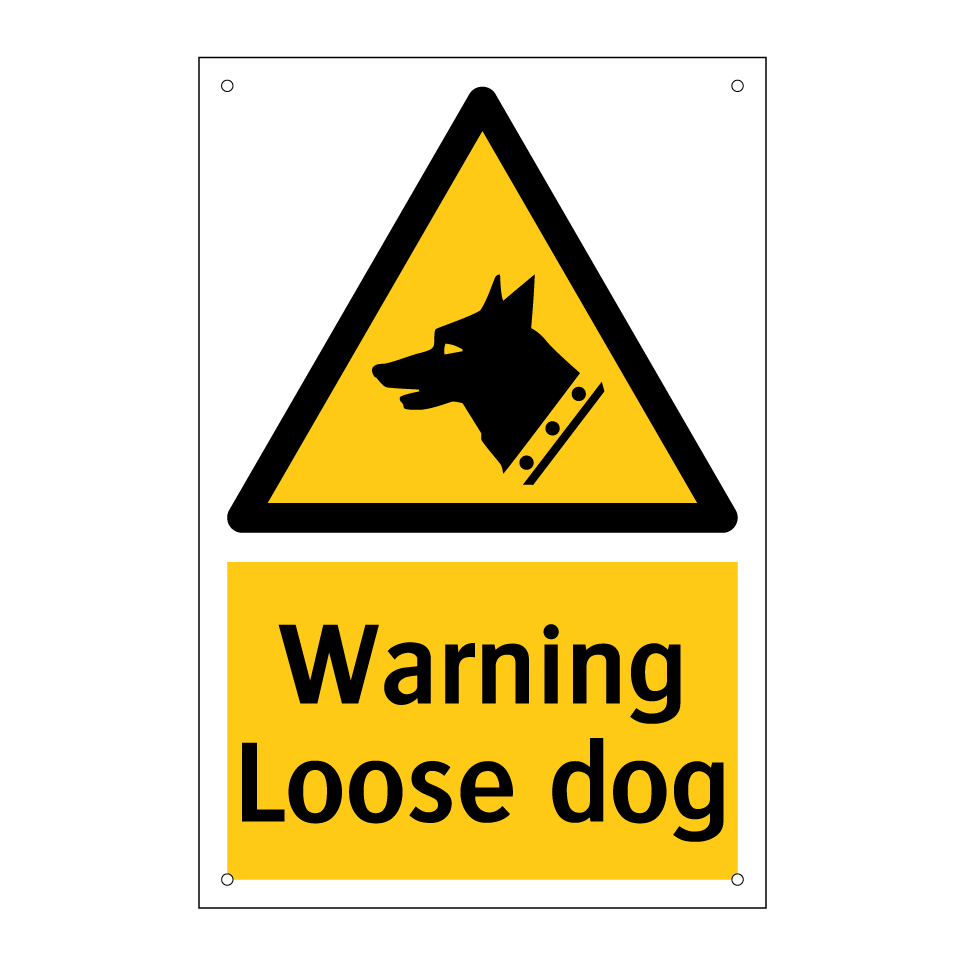 Warning Loose dog