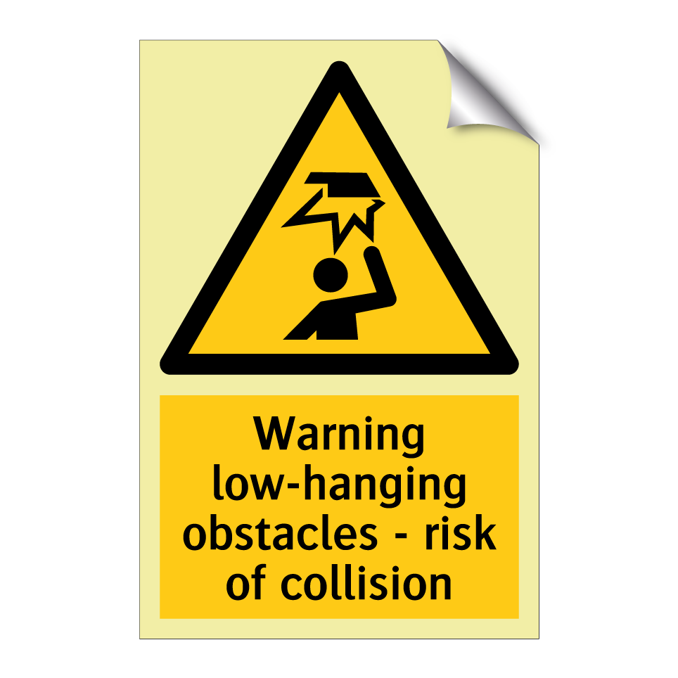 Warning low-hanging obstacles - risk of collision