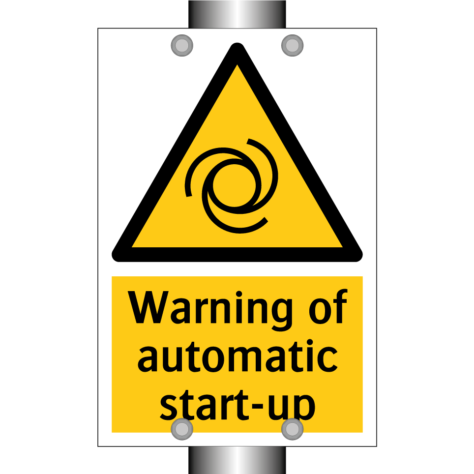 Warning of automatic start-up
