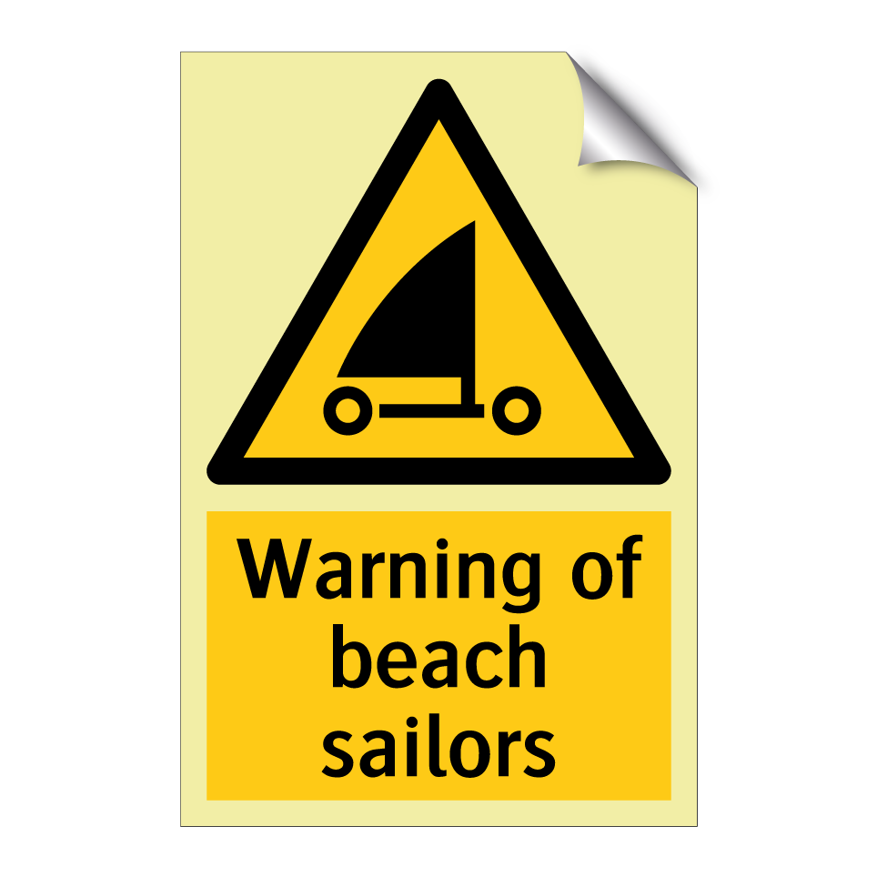 Warning of beach sailors