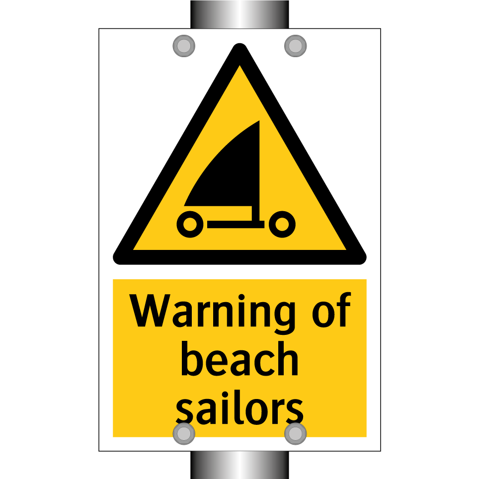 Warning of beach sailors