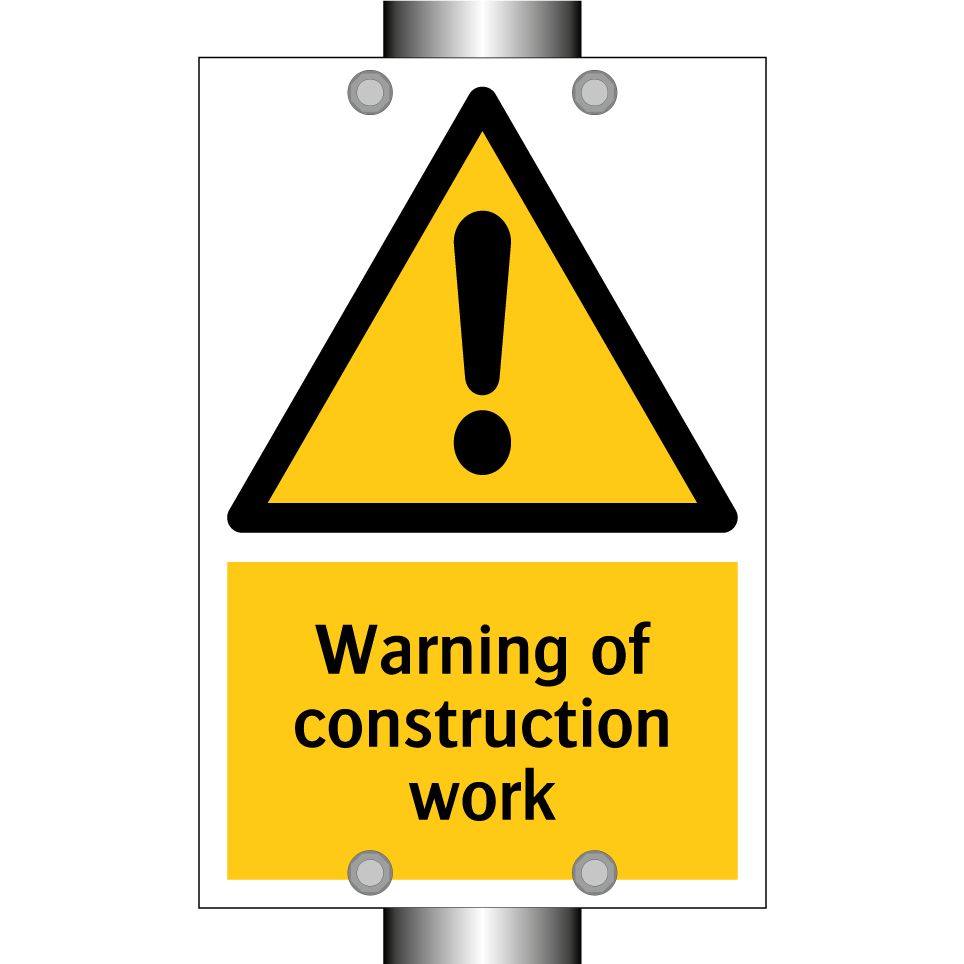Warning of construction work