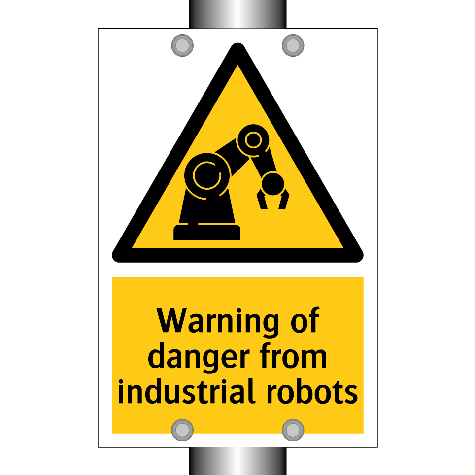 Warning of danger from industrial robots