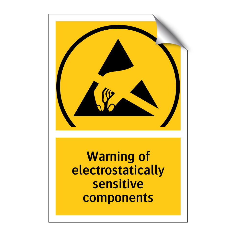 Warning of electrostatically sensitive components