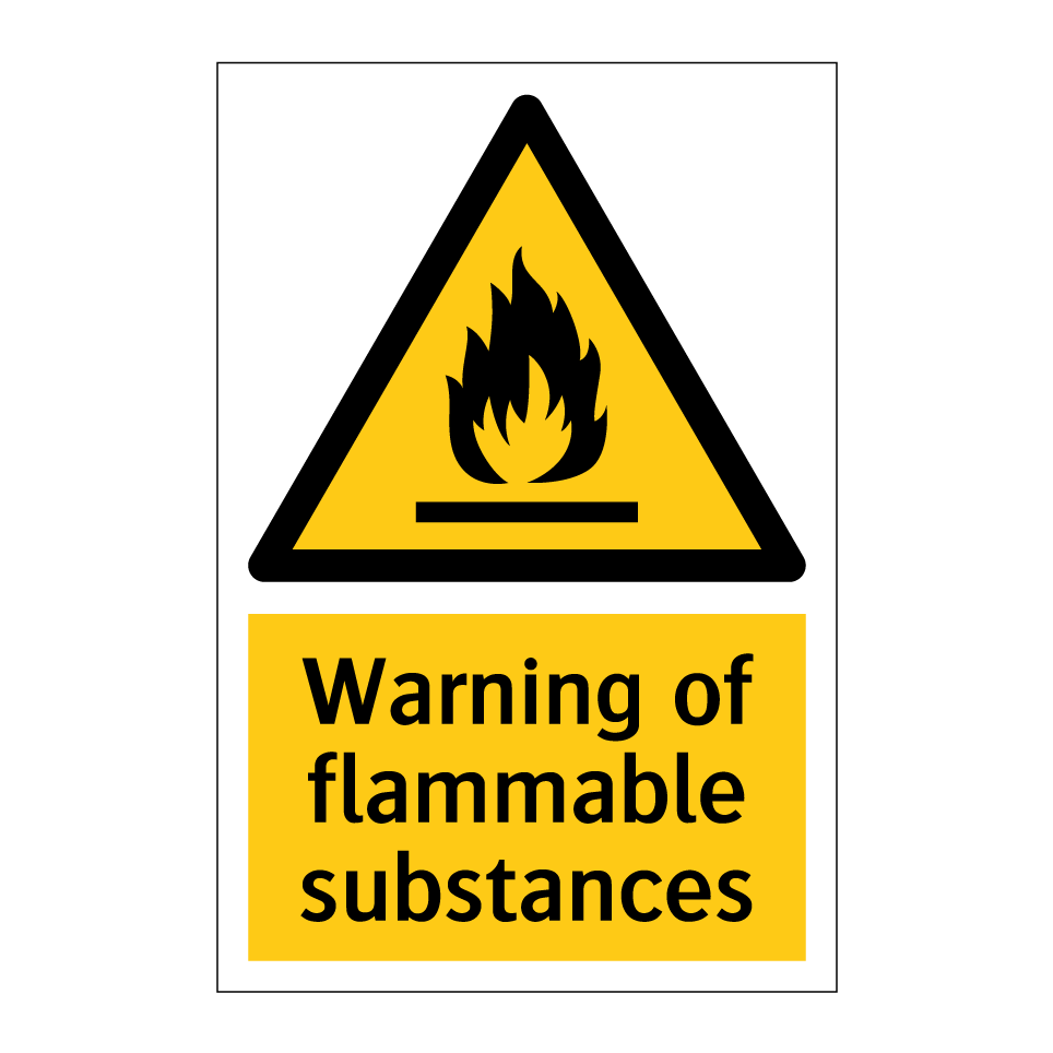 Warning of flammable substances