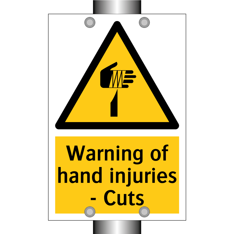 Warning of hand injuries - Cuts