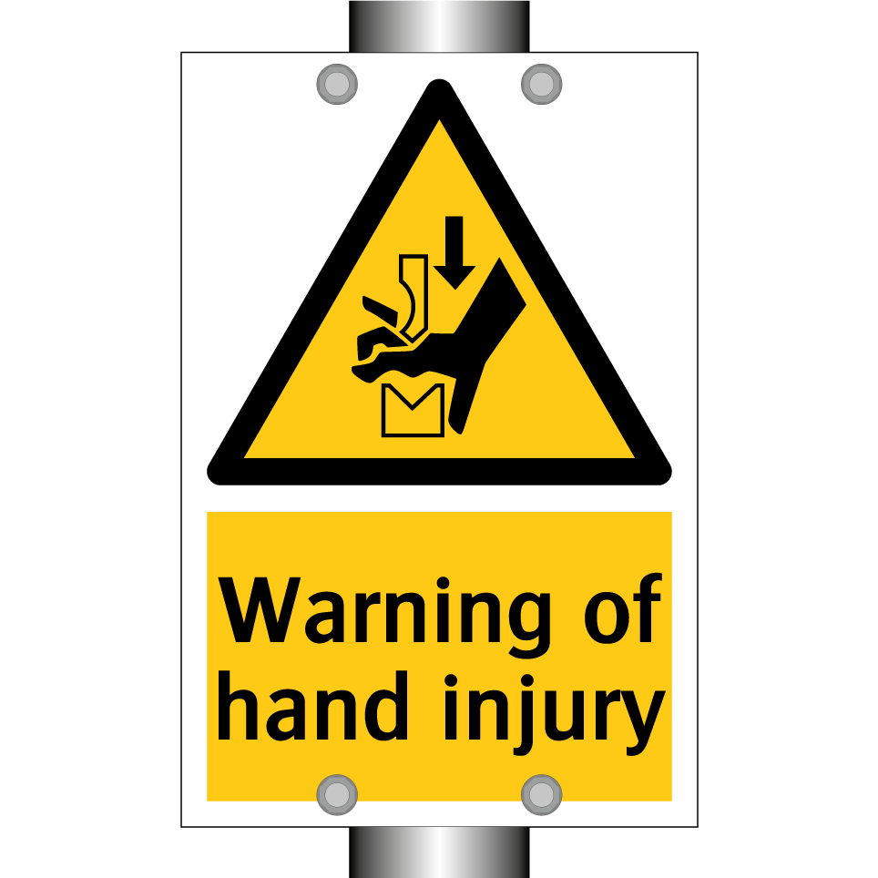 Warning of hand injury
